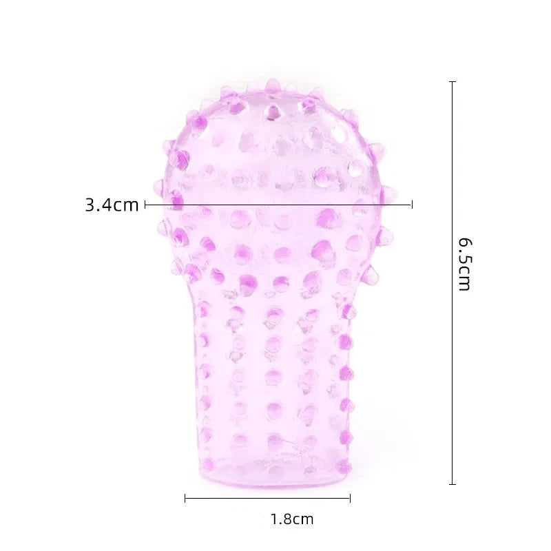 2pcs Finger Sleeve Vibrator Female Male Vagina Masturbator Silicone Adult Clit Anal Stimulate Erotic Sex For Women Lesbian Toys