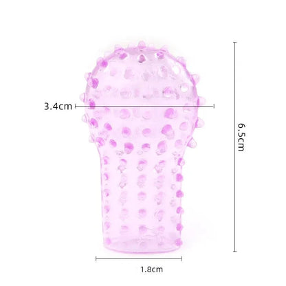 2pcs Finger Sleeve Vibrator Female Male Vagina Masturbator Silicone Adult Clit Anal Stimulate Erotic Sex For Women Lesbian Toys