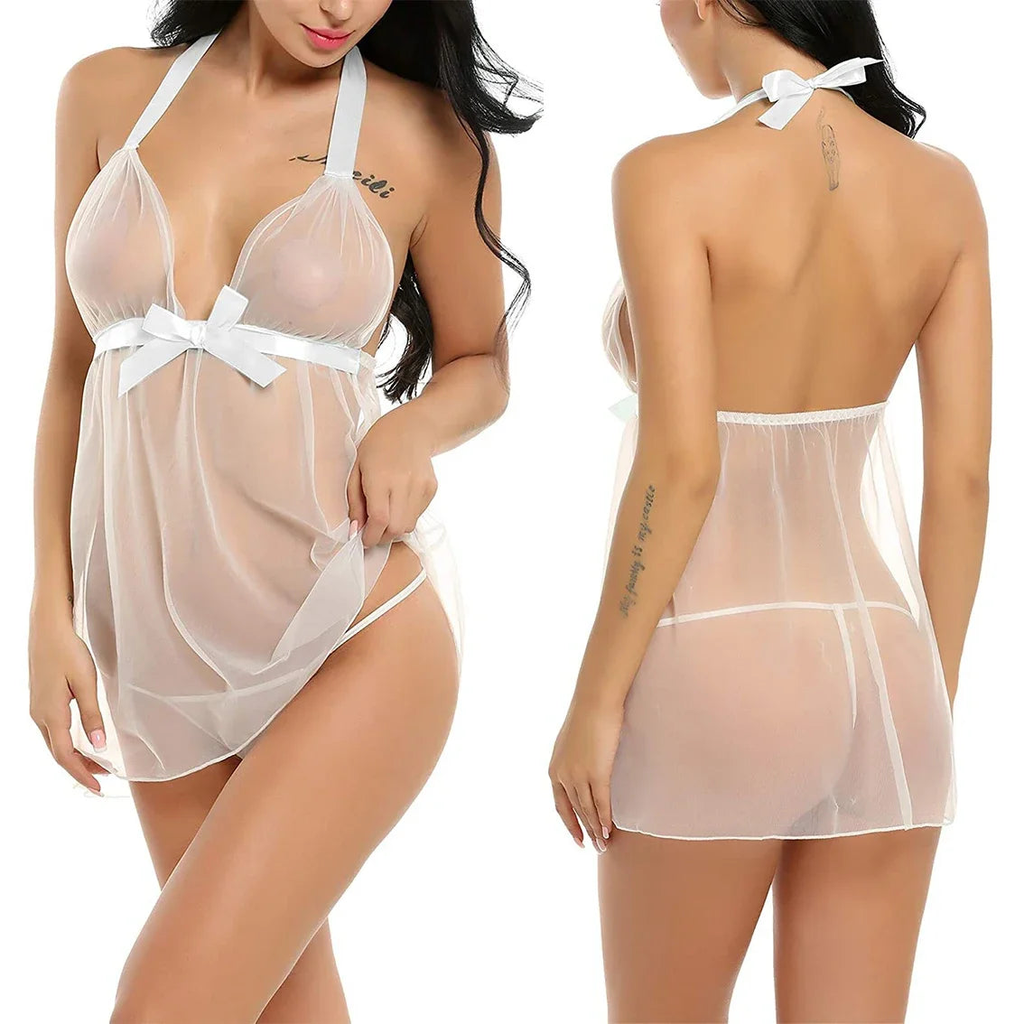 Hot Transparent Sexy Lingerie for Women Hot Erotic Underwear Sexy Costume Lace Open Crotch Lingerie Set Women's Panties