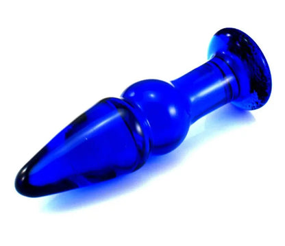 Blue Crystal Glass Anal Plug Bead Dildo Sex Products Butt Plug Stimulator Masturbator Adult Glass Sex Toys For Men Women Gay