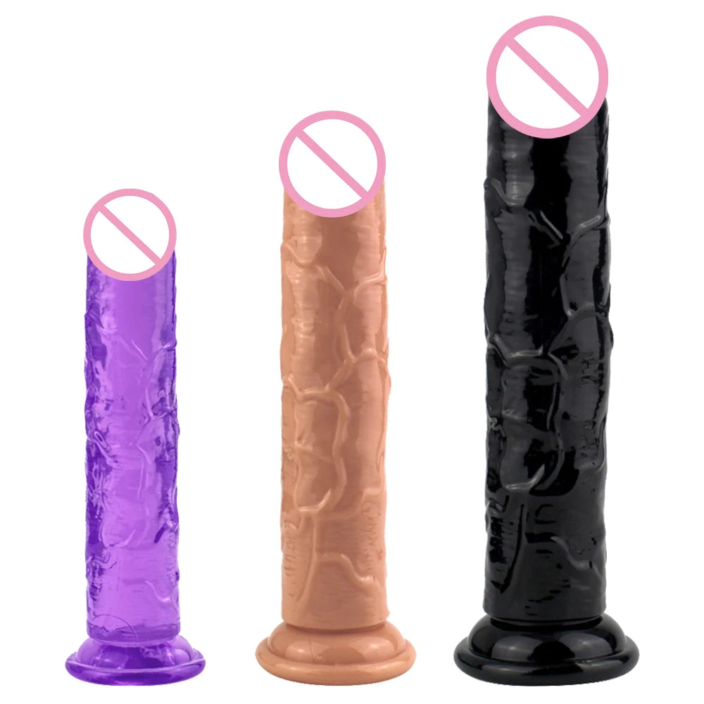 XS/S/M/L/XL/XXL Durchscheinender, weicher Jelly-Großdildo, realistischer, gefälschter Penis, Analplug, Sexspielzeug für Frauen und Männer, Vagina, Analmassage