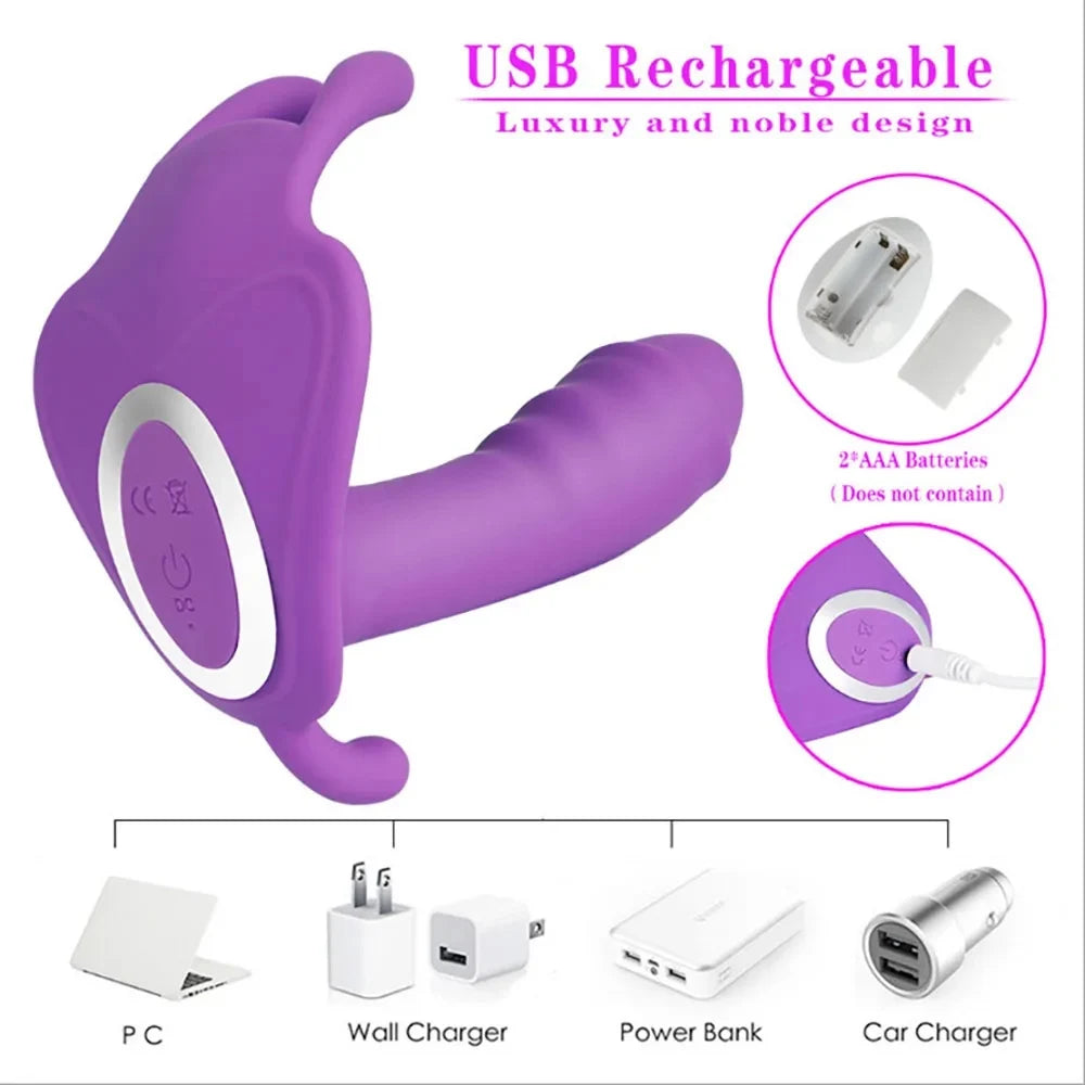 Women's Dildo Butterfly Vibrator Sex Toys for Women APP Remote Control Bluetooth Sexy Dildo Female Vibrators for Women