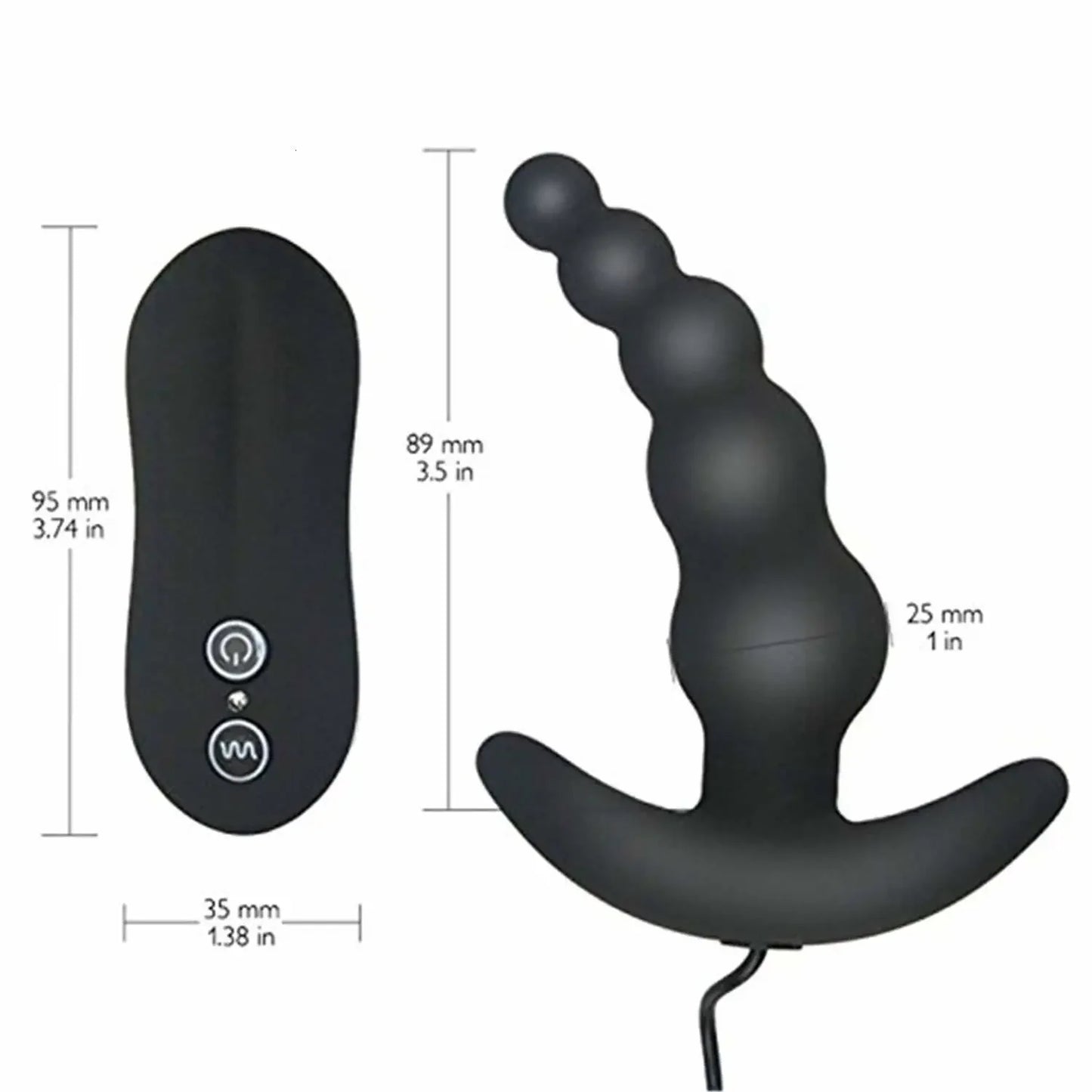 10 Frequency Vibrating Prostate Massager Anal Plug Vibrator Beads Butt Sex Toys Waterproof Powerful Wired For Men Couples