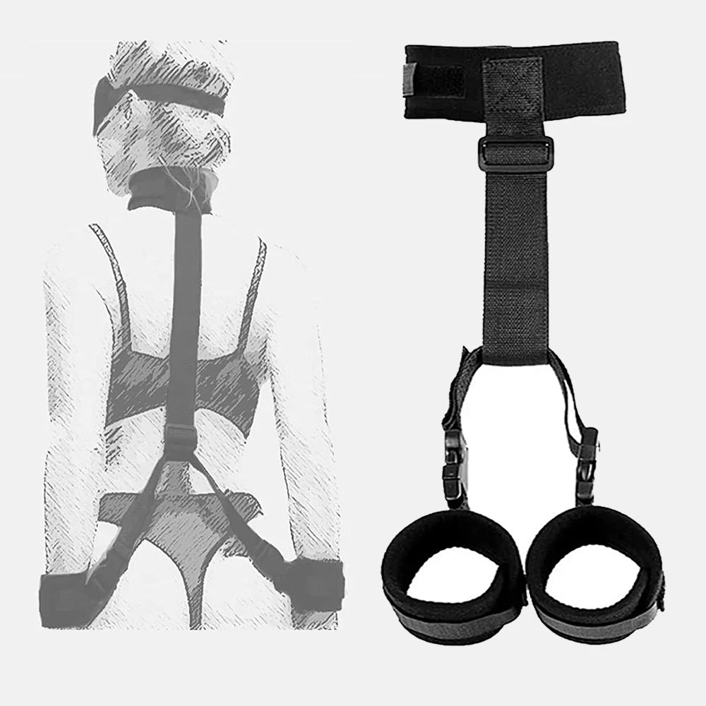 Bdsm Sex Bed Bondage Restraints Kit Blindfold Things Fuzzy Handcuffs Hand Cuff Sex Bed Adult Set for Bedroom Couples Kinky Toys