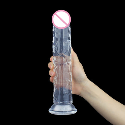 XS/S/M/L/XL/XXL Durchscheinender, weicher Jelly-Großdildo, realistischer, gefälschter Penis, Analplug, Sexspielzeug für Frauen und Männer, Vagina, Analmassage