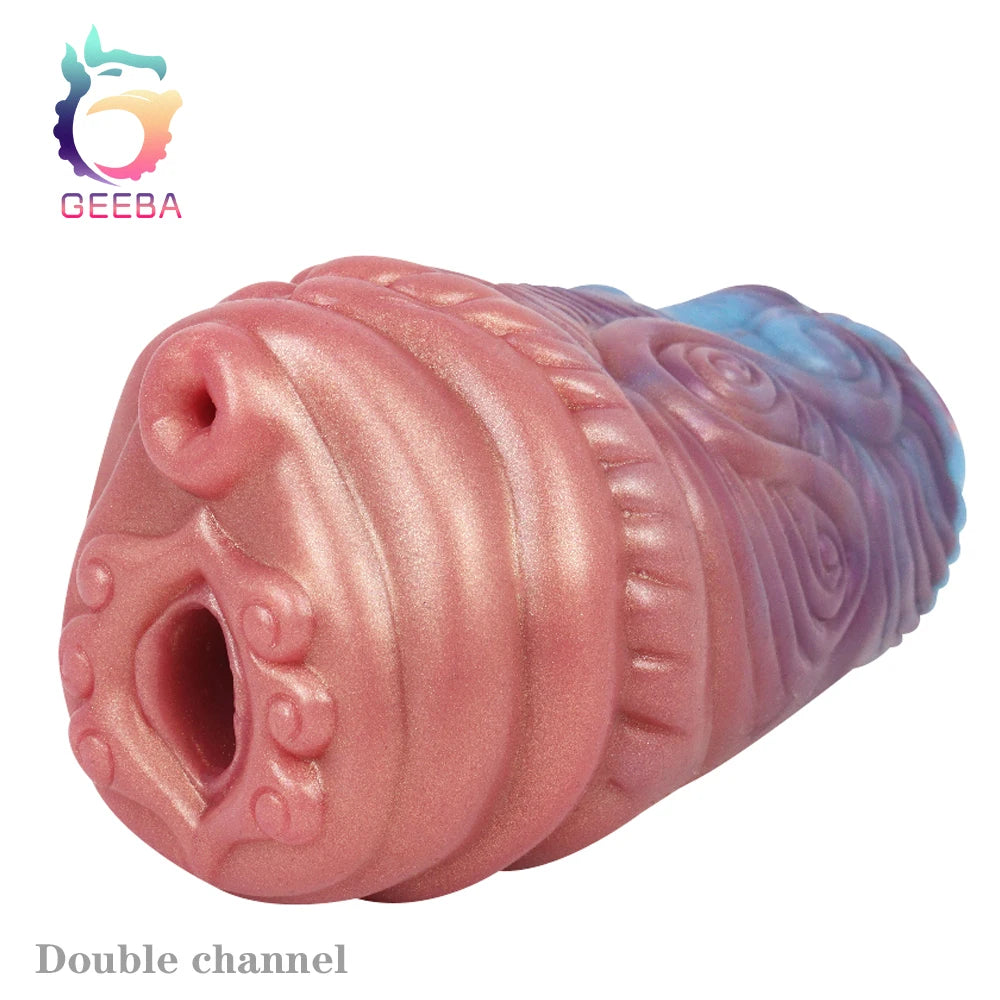 GEEBA Fantasy Dragon Male Masturbator Silicone Men Pussy Stroker Realistic Vaginal Sex Toys For Adult Onahole Penis Training