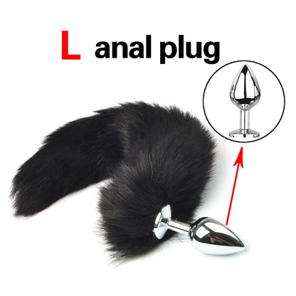 1pcs, BDSM Three size dog anal , animal tail butt plug, role-playing games, men and women sex toys