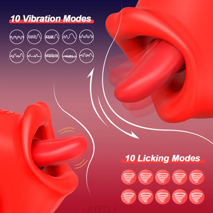 Sex Toys Nipple Vagina Tongue licking Stimulator Massager Masturbation Tools Women Sex Toys Vibrator Vibration Adult Supplies