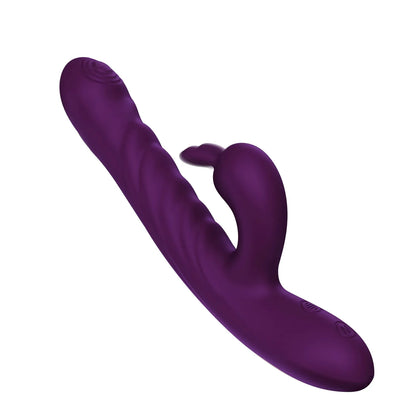 Stoßvibratoren für Frauen, G-Punkt-Vibrator-Massagegerät für die Klitoris von Frauen mit 10 Vibrations- und 10 Teleskop-Stimulationsmodi, 3-in-1-Sexspielzeug 