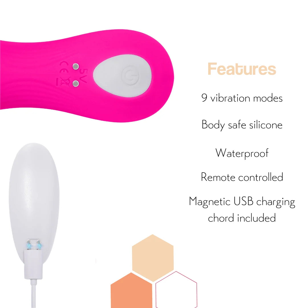 Vibrierendes Ei mit 9 Geschwindigkeiten, unsichtbares Sexspielzeug für Frauen, ferngesteuerter tragbarer Vibro-Ei-Vibrator mit 9 Vibrationsmodi für Paare 