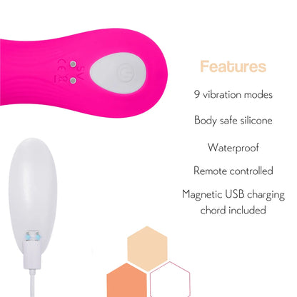 Vibrierendes Ei mit 9 Geschwindigkeiten, unsichtbares Sexspielzeug für Frauen, ferngesteuerter tragbarer Vibro-Ei-Vibrator mit 9 Vibrationsmodi für Paare 