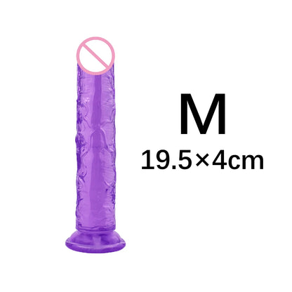 XS/S/M/L/XL/XXL Durchscheinender, weicher Jelly-Großdildo, realistischer, gefälschter Penis, Analplug, Sexspielzeug für Frauen und Männer, Vagina, Analmassage