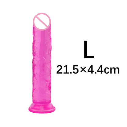 XS/S/M/L/XL/XXL Durchscheinender, weicher Jelly-Großdildo, realistischer, gefälschter Penis, Analplug, Sexspielzeug für Frauen und Männer, Vagina, Analmassage