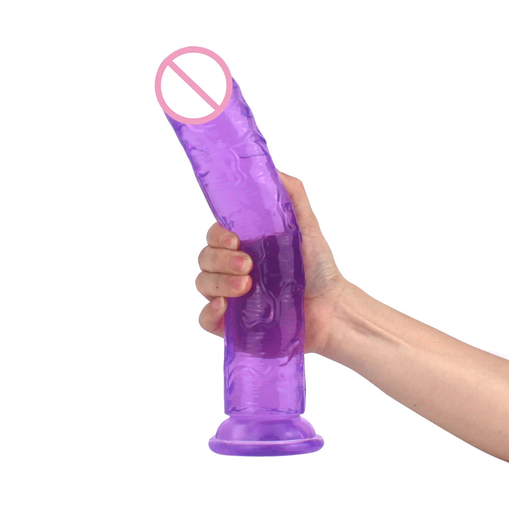 XS/S/M/L/XL/XXL Durchscheinender, weicher Jelly-Großdildo, realistischer, gefälschter Penis, Analplug, Sexspielzeug für Frauen und Männer, Vagina, Analmassage